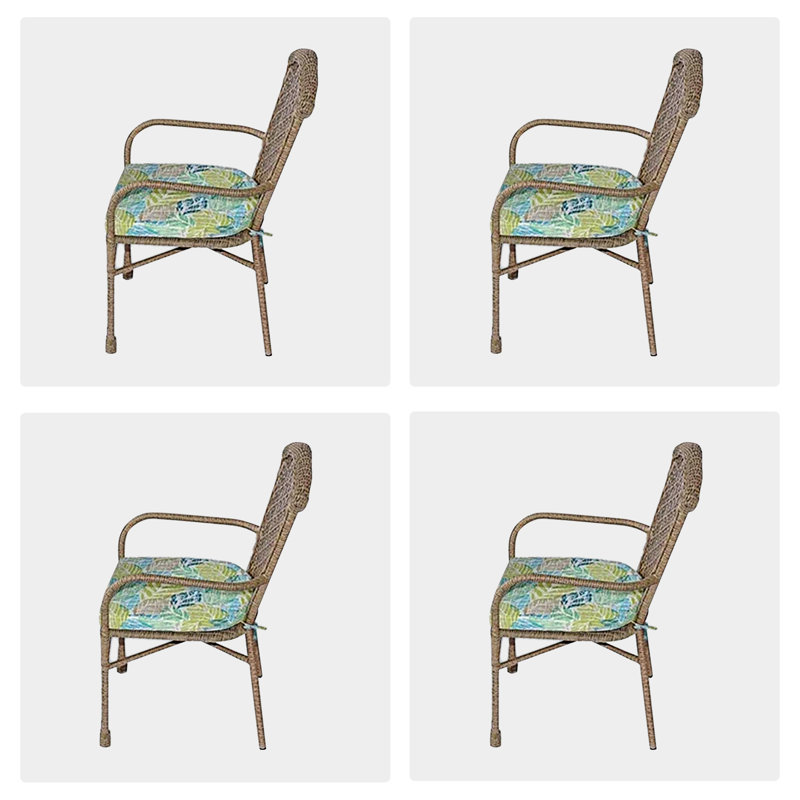 Birchview Upholstered Full Back Arm Chair, Tropical