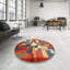 Tapis contemporain brun / rouge / gris-603220582