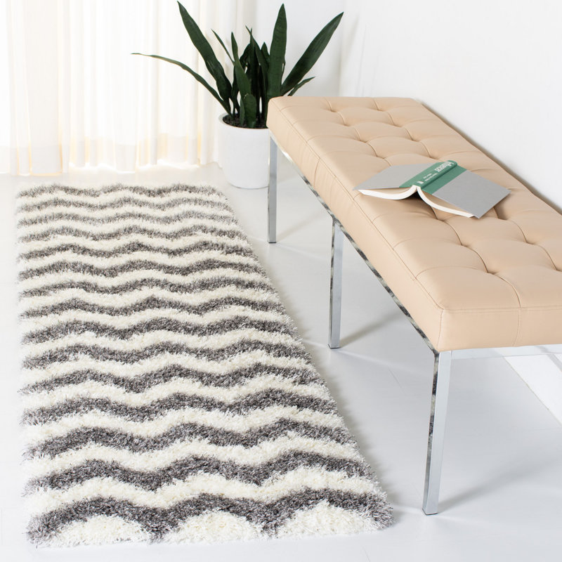 Tapis gris / beige Amhold, Tapis de couloir 2 pi 3 po x 7 pi