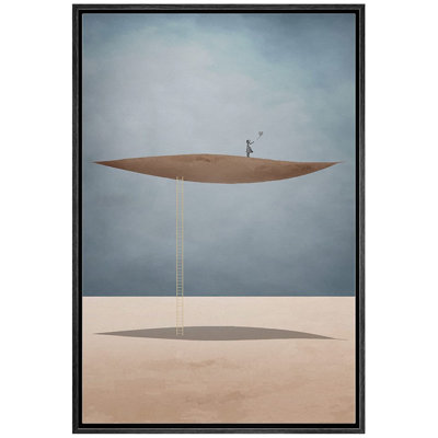 «Whimsical Desert» IDÉE4WALL, reproduction d'art sur toile encadrée, désert, environnement, fantaisie et science-fiction, illustrations abstraites, art moderne, décor bohémien, pour le salon, la chambre à coucher, le bureau