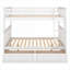 Full-Size Over Full-Size Convertible Bunk Bed with Drawers Solid Pine Construction White-Toned