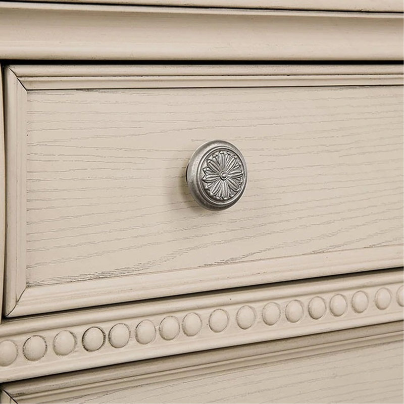Table de chevet 1pc blanc antique