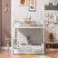 Lit superposé simple en métal avec clôture et porte en métal-1241916964