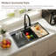 33" L x 19" W Drop-In 16 Gauge Black Stainless Steel Single Bowl Workstation Kitchen Sink with Accessories