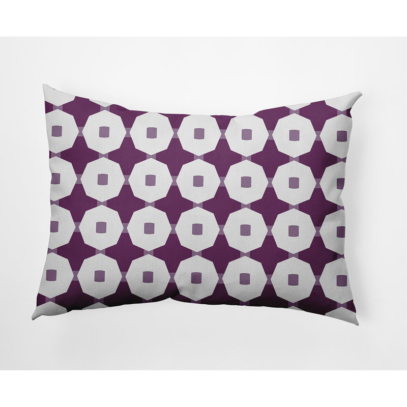 Housse et insert de coussin rectangulaire d'extérieur boutonné, Violet