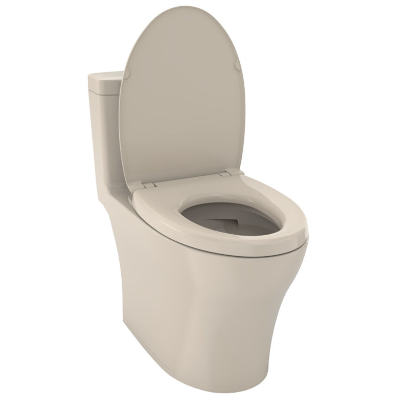 Aquia® Dual-Flush Elongated One-Piece Toilet with Tornado Flush (Seat Included), Sedona Beige