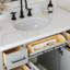 Tidworth 42' Solid Wood Single Bathroom Vanity with 1.5' White Quartz Top-2020430955-2053305211