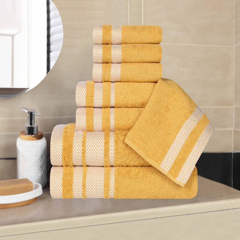 Ensemble de serviettes de bain 8 pièces Geona, Doré
