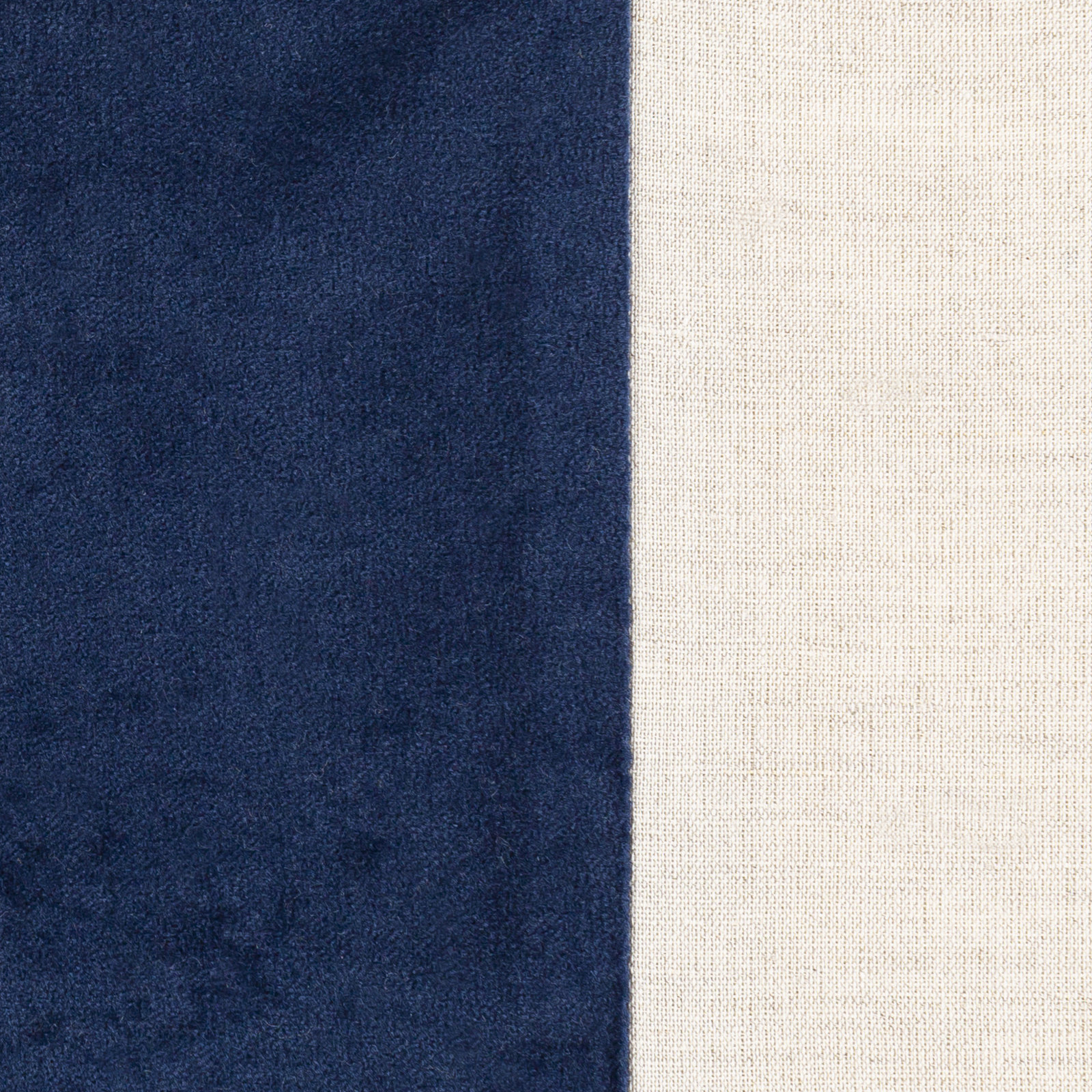 Kat 22" x 22" Pillow Cover, 18" H x 18" W, Navy/Ivory, Polyester/Polyfill