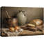 «Rustic Kitchen Still Life with Bread and Pottery», reproduction d'art sur toile encadrée-1350883484-1350883485