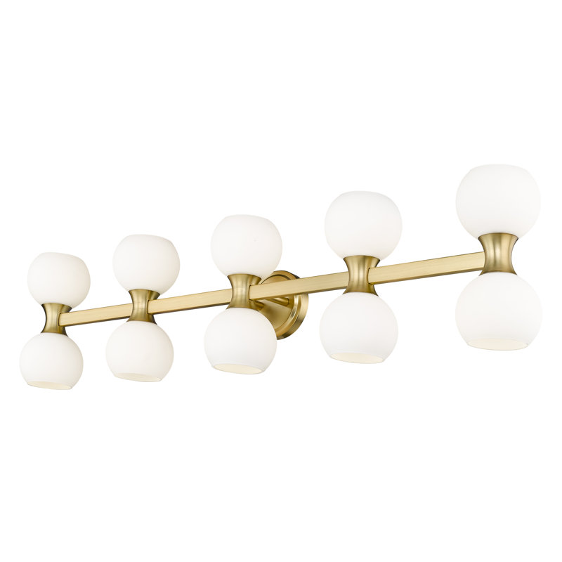 10 - Light Dimmable Vanity Light, Modern Gold