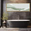«Minimal Landscape Abstract Texture Green and White», reproduction sur toile-98041962-111176097