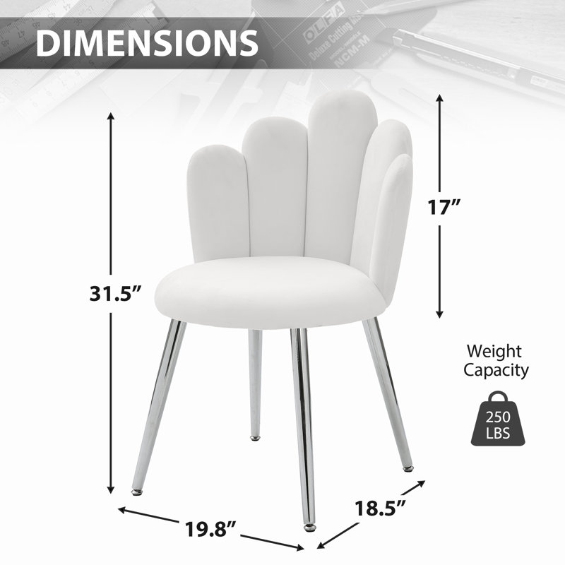 Fauteuil de maquillage Latara, Blanc