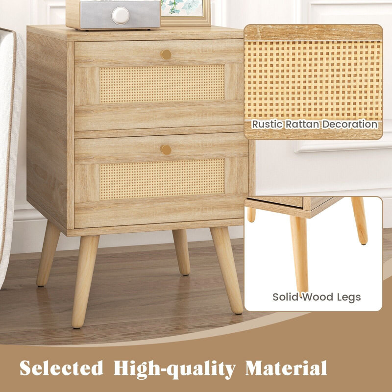 Conan 40 cm W Bedside Table