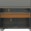 Armoire à outils en métal robuste et durable pour le garage avec roues - Armoire de rangement mobile robuste avec 1 tiroir et 2 portes verrouillables, armoire de rangement à outils roulante-1888781049