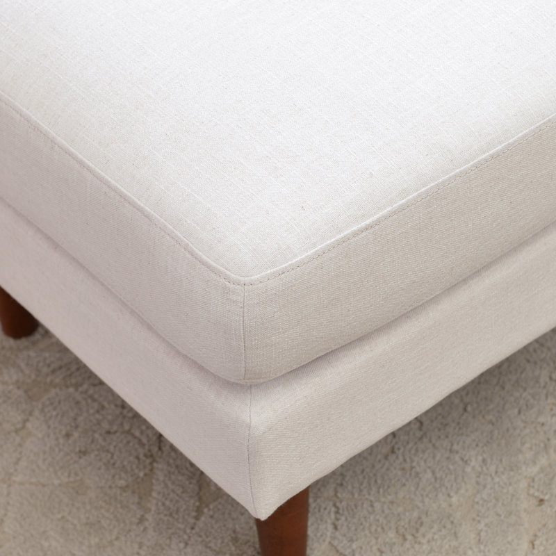 Repose-pieds Miller, Ivoire ivoire, 19" H x 32" W x 23" D