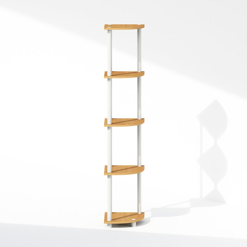 Shamblin Corner Bookcase, Beech/White