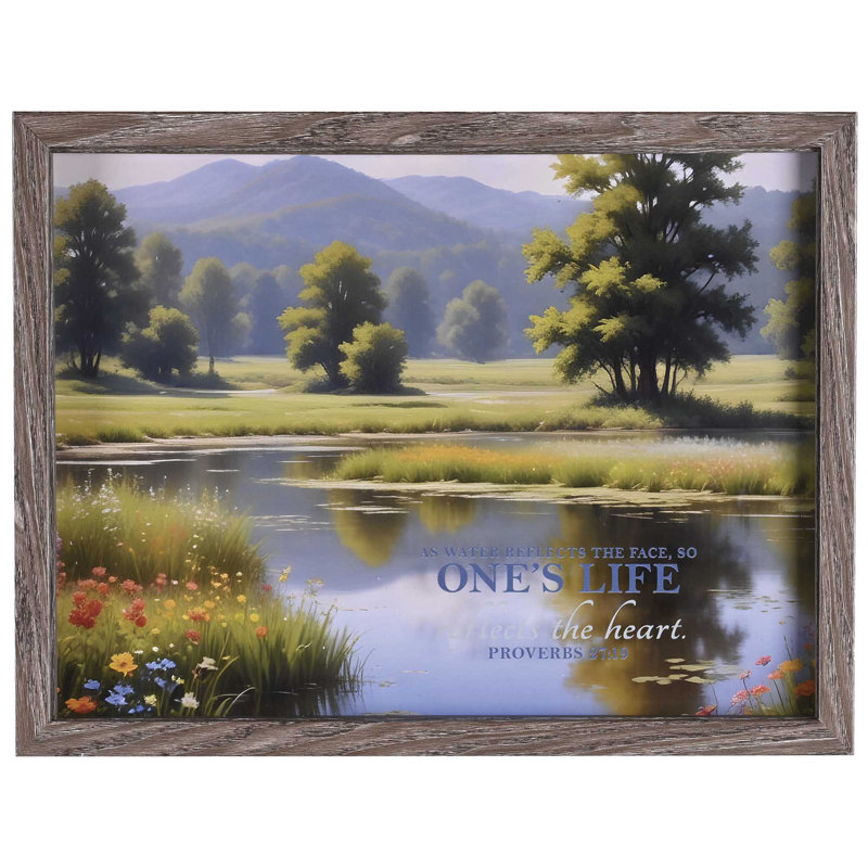 Framed Wall Art Ones Life Reflect Heart