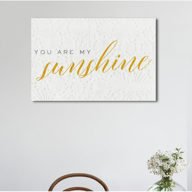 "You are my sunshine", art sur toile, H 10 po x l 15 po x P 1,5 po