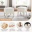 Repose-pieds moderne avec repose-pieds, tabouret de maquillage (ensemble de 2) Modern Boucle-1493419159