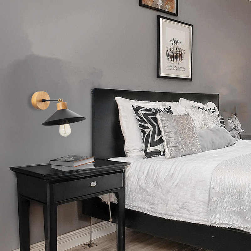 Applique murale ajustable, H 7,9 po x l 9,4 po x P 11,8 po, Noir, noir, noir, noir