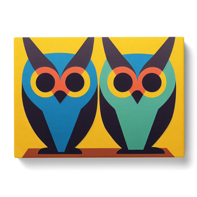 Two Abstract Owls Vol.1 - Wrapped Canvas
