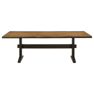 Bexley 90-Inch Live Edge Dining Table Natural Honey