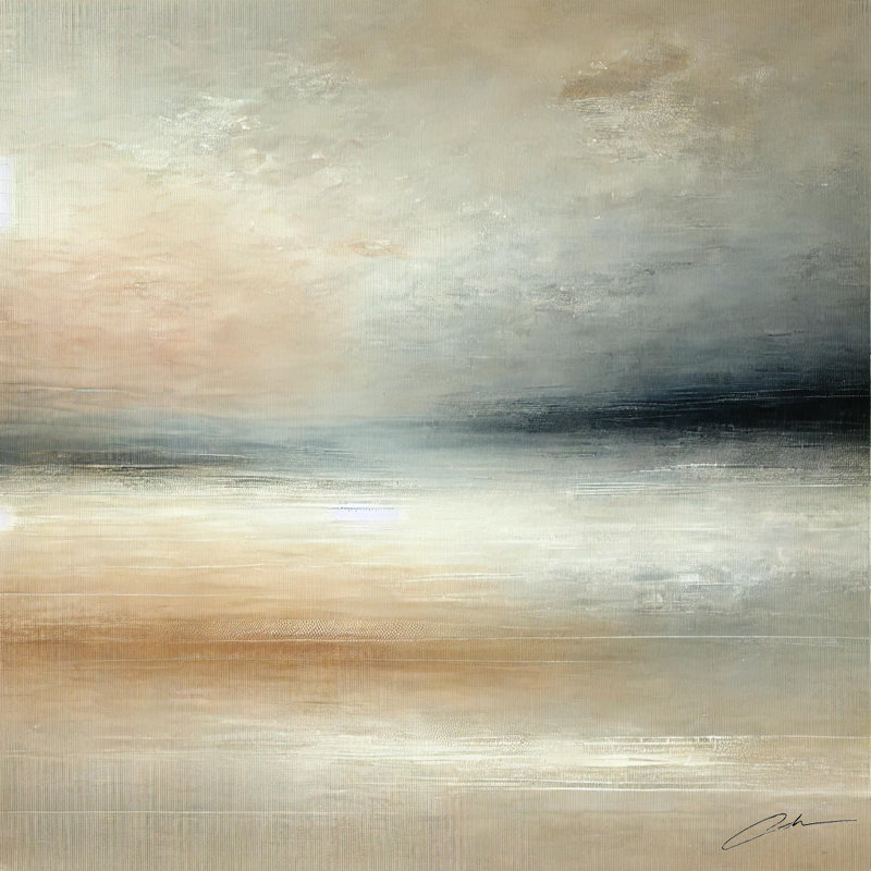 «Whispers of the Horizon: Abstract Coastal», reproduction sur toile, H 12 po x l 12 po x P 1 po