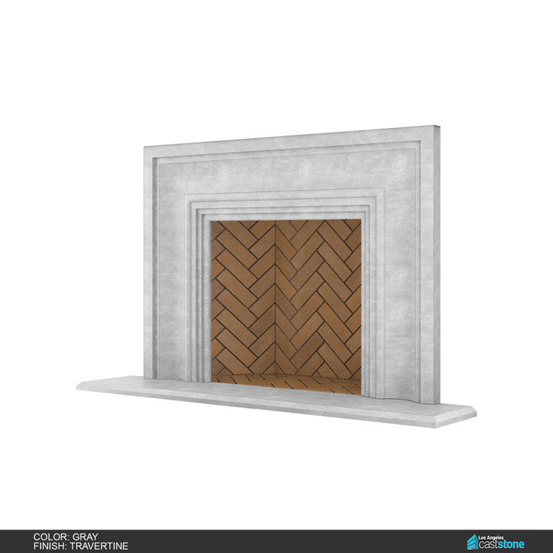 Verona Fireplace Surround, Travetine Gray
