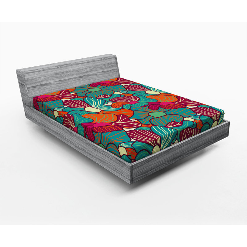 Microfiber Floral Fitted Sheet, Queen Fitted Sheet