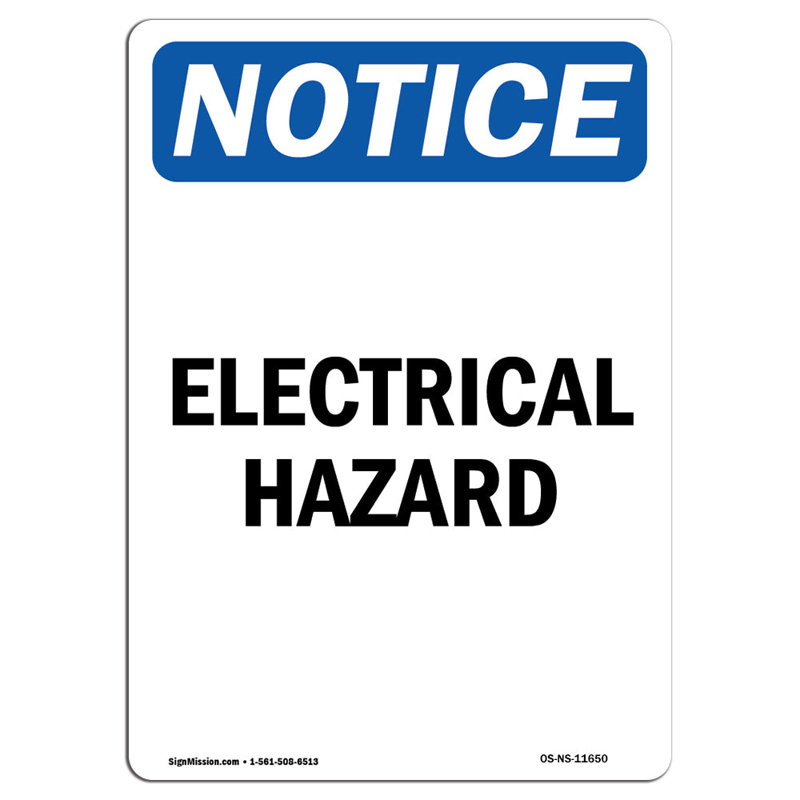 Electrical Hazard Sign or Label