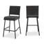 Ensemble de 2 tabourets de bar 29 po en rotin PE sans accoudoirs, brun foncé-1062210799