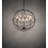 12 - Light Steel Dimmable Globe Chandelier