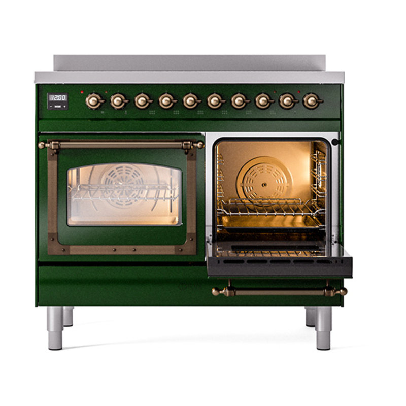 ILVE Nostalgie II Noblesse 40 in Induction Range, Emerald Green/Burnished