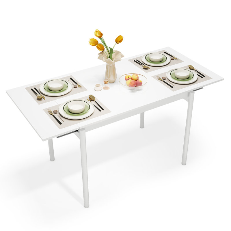 Extendable Metal Base Dining Table