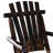 Wooden Rocking Chair By - Brown For Outdoor Entertaining Patio, Garden, Porch High , , Non-Slip Rustic With Motion &