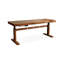 Bureau rectangulaire en bois massif noyer-130036616