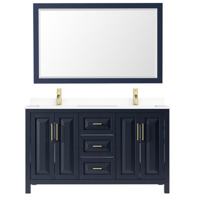 Ensemble de meuble-lavabo double avec miroir Daria