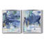 «Blue Room I», ensemble de 2 reproductions d'art sur toile encadrées
