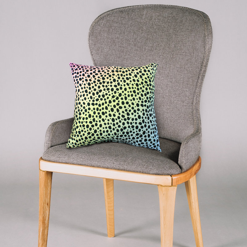 Emer Animal Print Reversible Throw Pillow, Pastel Gradient