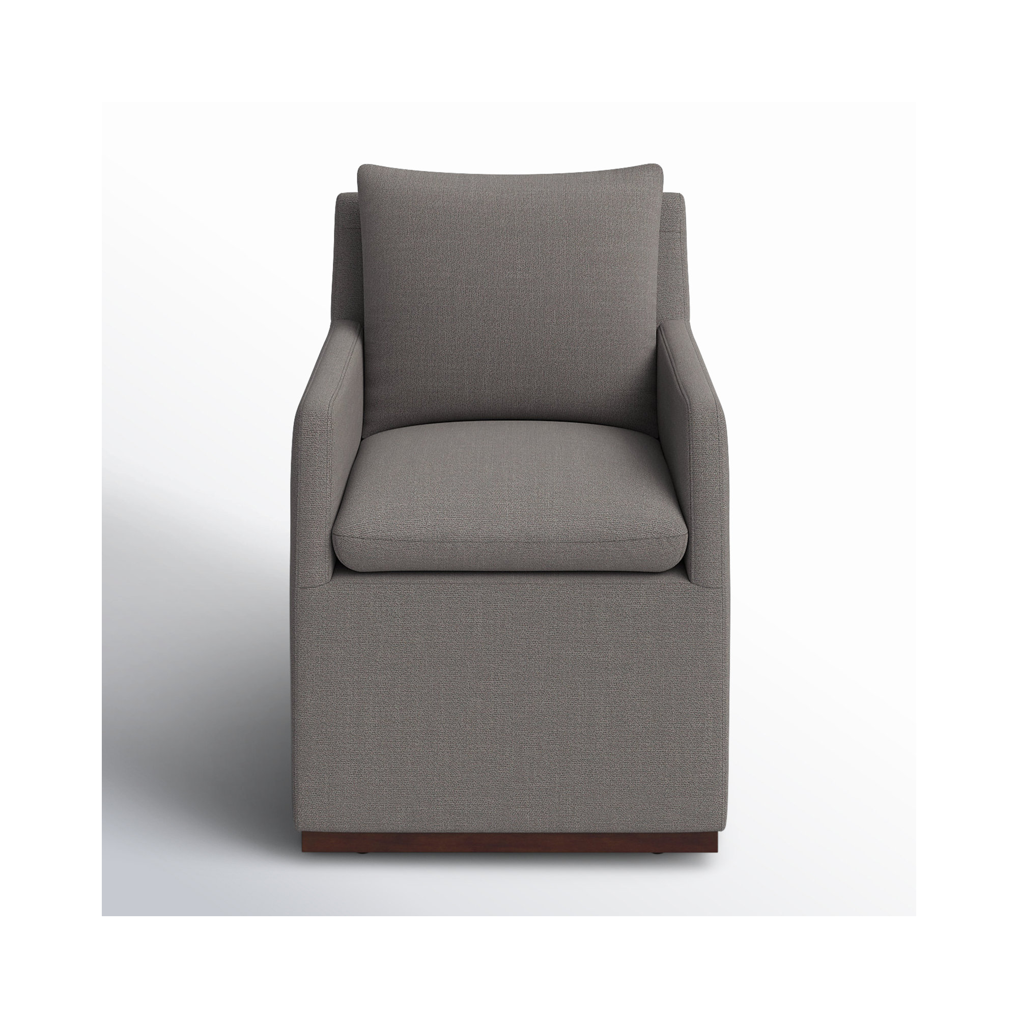 Bobbi Upholstered Dining Arm Chair, Effie Flint Performance Linen