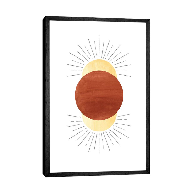 Terracotta Sun by Whales Way - Print on Canvas, Black Framed, 101.6cm H x 66.04cm W x 3.81cm D