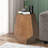 23" Brown Iron Hexagonal Pedestal End Table