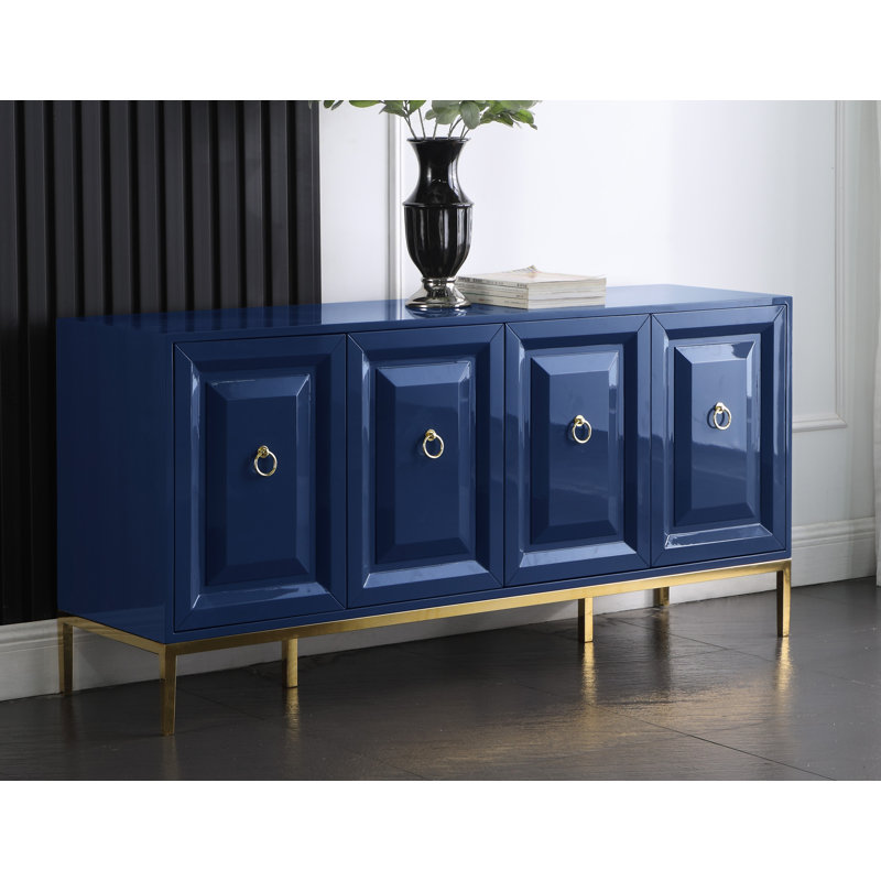 Buffet à 1 tiroir de 64,5 po de largeur Wampler, gris