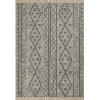 Bristol Geometric Area Rug in Black/Gray