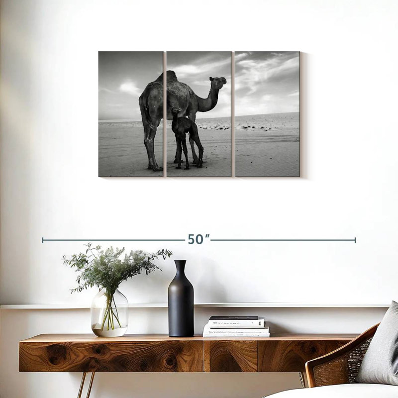 Brampt Monochrome Camels, 20" H x 33" W