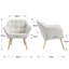 Chittum Modern Upholstered Armchair Accent Chair Solid Wood Frame for Living Room-477732843
