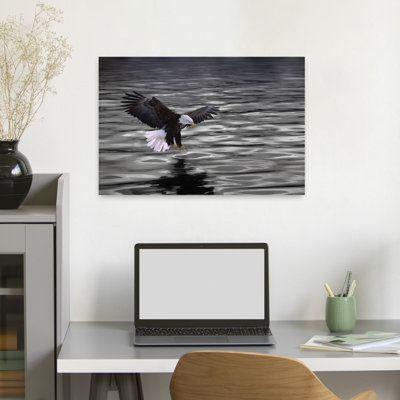 Eagle Over Water Contemporary Bird Art