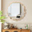 Exquis miroir en bois massif ondulé pour la décoration intérieure, rehaussant tout espace-202090374-202090378