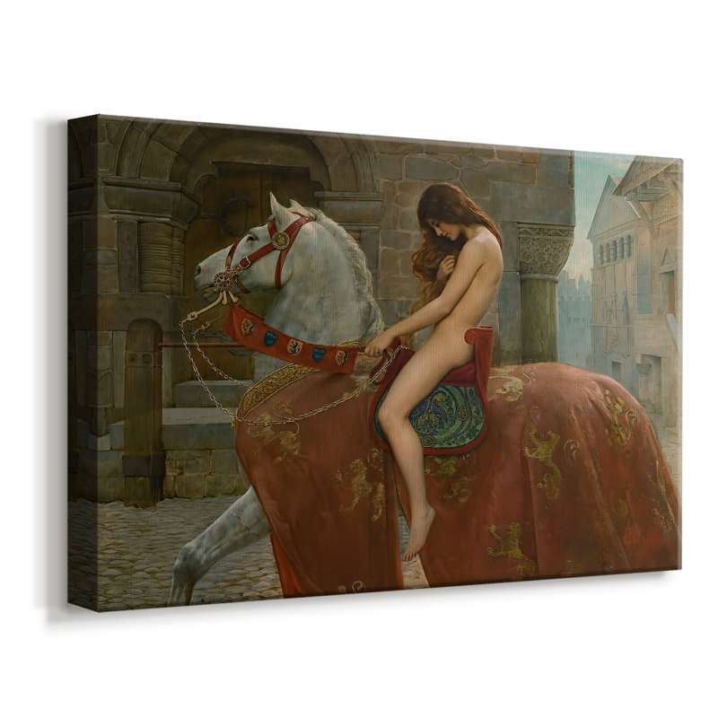 Lady Godiva-John Collier-Gallery, toile tendue-1898, 8 x 12